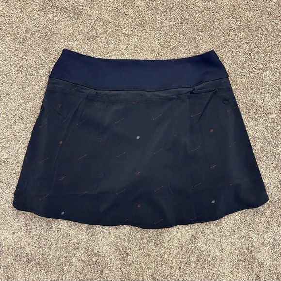Puma Women's Love Golf Skort Size L Navy Power Shape UPF 50+ Stretch NWT $75 - Picture 6 of 16